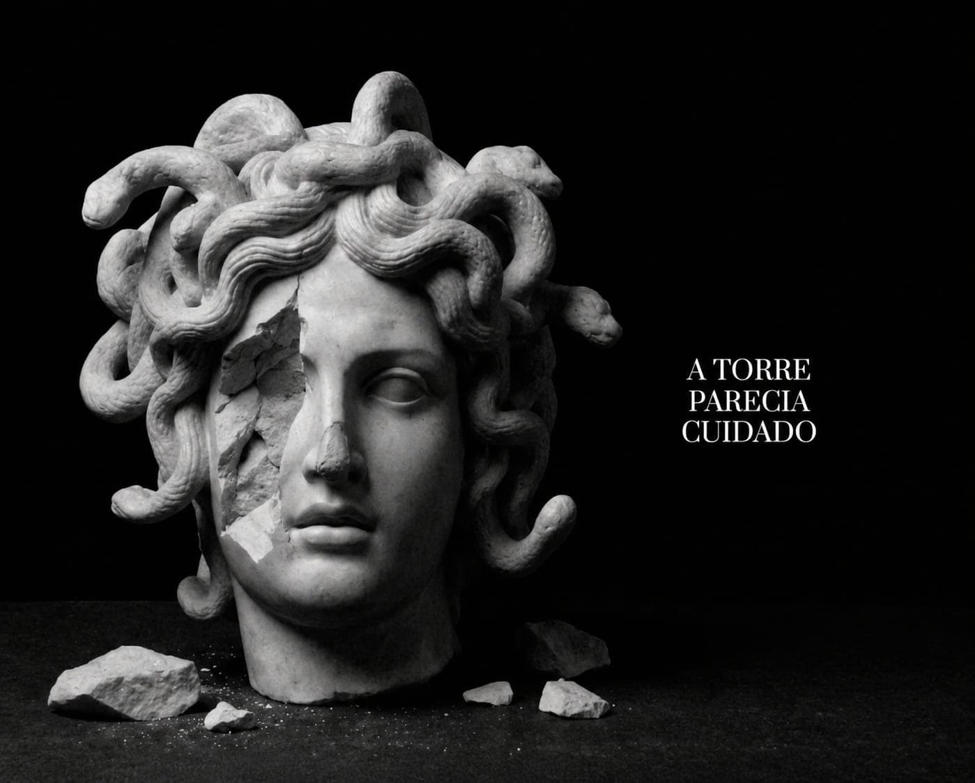 A torre parecia cuidado — Medusa quebrada, do livro Depois que o espelho quebrou